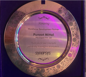 Synopsys Workforce Development Partner award plate